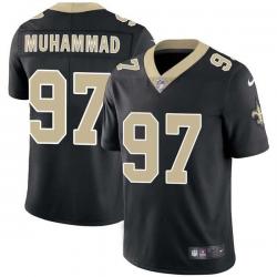 Black Al-Quadin Muhammad Saints #97 Stitched American Football Jersey Custom Sewn-on Patches Mens Womens Youth