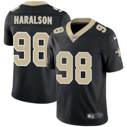 Black Parys Haralson Saints #98 Stitched American Football Jersey Custom Sewn-on Patches Mens Womens Youth