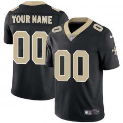 Black Custom New Orleans Saints Stitched American Football Jersey Sewn-on Patches Mens Womens Youth