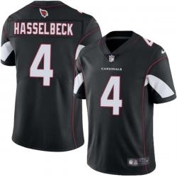 Black Tim Hasselbeck Cardinals #4 Stitched American Football Jersey Custom Sewn-on Patches Mens Womens Youth