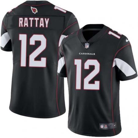 Black Tim Rattay Cardinals #12 Stitched American Football Jersey Custom Sewn-on Patches Mens Womens Youth