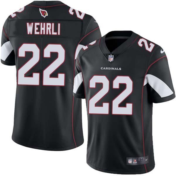 Black Roger Wehrli Cardinals #22 Stitched American Football Jersey Custom Sewn-on Patches Mens Womens Youth