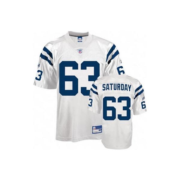 Jeff Saturday Indianapolis Football Jersey - Indianapolis #63 Football Jersey(White)