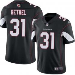 Black Justin Bethel Cardinals #31 Stitched American Football Jersey Custom Sewn-on Patches Mens Womens Youth