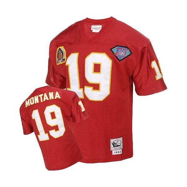 Joe Montana KC Football Jersey - KC #19 Football Jersey(Red Throwback)