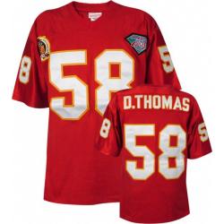 D Thomas KC Football Jersey - KC #58 Football Jersey(Red)