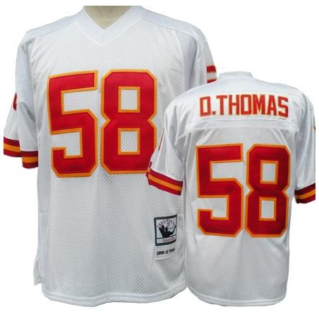 D Thomas KC Football Jersey - KC #58 Football Jersey(White)