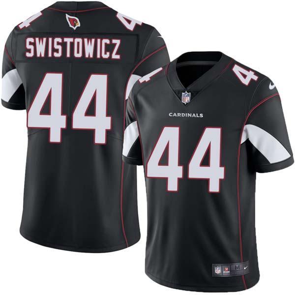 Black Mike Swistowicz Cardinals #44 Stitched American Football Jersey Custom Sewn-on Patches Mens Womens Youth