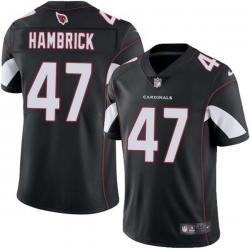 Black Troy Hambrick Cardinals #47 Stitched American Football Jersey Custom Sewn-on Patches Mens Womens Youth