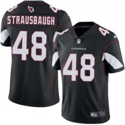 Black Jimmy Strausbaugh Cardinals #48 Stitched American Football Jersey Custom Sewn-on Patches Mens Womens Youth