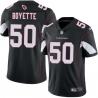 Black Garland Boyette Cardinals #50 Stitched American Football Jersey Custom Sewn-on Patches Mens Womens Youth