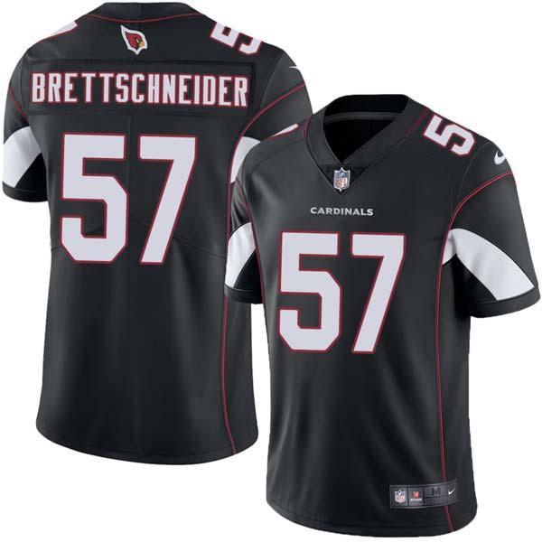 Black Carl Brettschneider Cardinals #57 Stitched American Football Jersey Custom Sewn-on Patches Mens Womens Youth