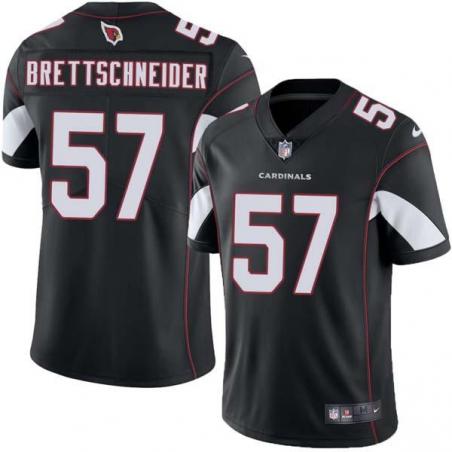 Black Carl Brettschneider Cardinals #57 Stitched American Football Jersey Custom Sewn-on Patches Mens Womens Youth
