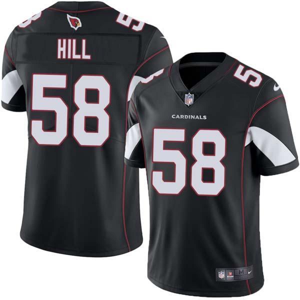 Black Eric Hill Cardinals #58 Stitched American Football Jersey Custom Sewn-on Patches Mens Womens Youth