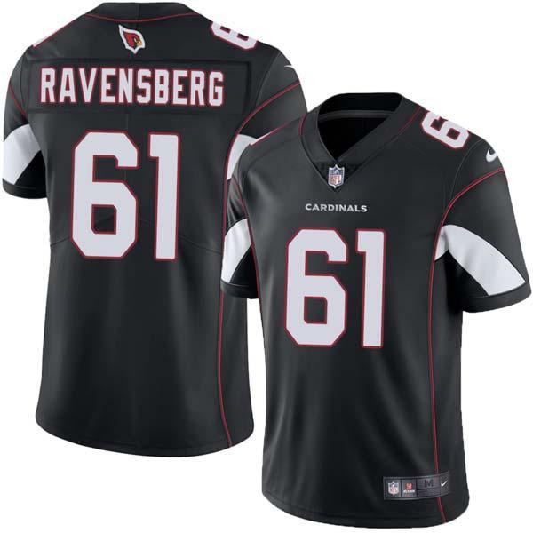 Black Bob Ravensberg Cardinals #61 Stitched American Football Jersey Custom Sewn-on Patches Mens Womens Youth
