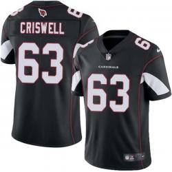 Black Kirby Criswell Cardinals #63 Stitched American Football Jersey Custom Sewn-on Patches Mens Womens Youth