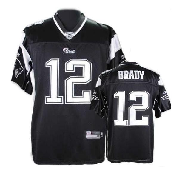 Tom Brady New England Football Jersey - New England #12 Football Jersey(Black)