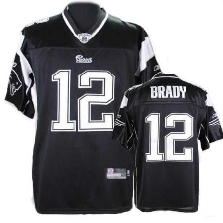 Tom Brady New England Football Jersey - New England #12 Football Jersey(Black)