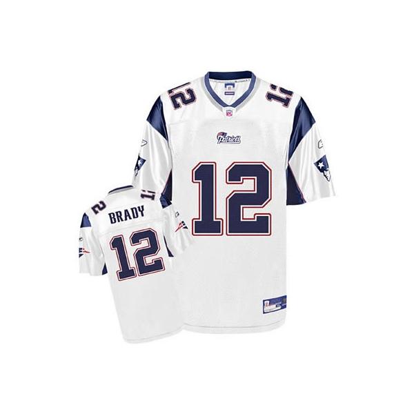 Tom Brady New England Football Jersey - New England #12 Football Jersey(White)