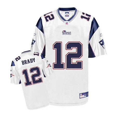 Tom Brady New England Football Jersey - New England #12 Football Jersey(White)