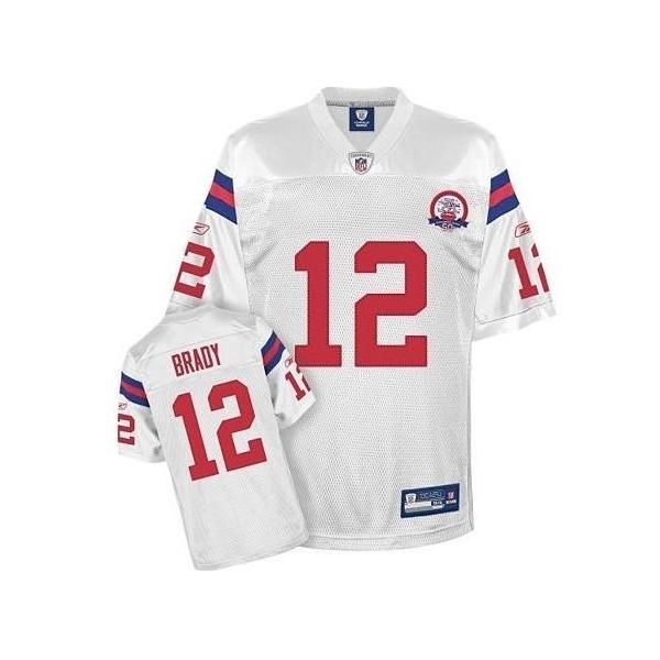 Tom Brady New England Football Jersey - New England #12 Football Jersey(White 50th)