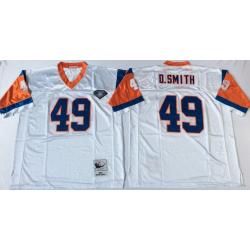 Dennis Smith Denver Football Jersey - Denver #49 Football Jersey(White Throwback)