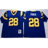Blue Throwback Marshall Faulk St Louis Rams #28 Jersey