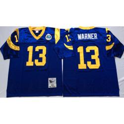 Kurt Warner Football Jersey - St Louis #13 Jersey(Blue Throwback)