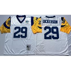 White Throwback Eric Dickerson St Louis Rams #29 Football Jersey