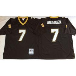Morten Andersen New Orleans Football Jersey - New Orleans #7 Football Jersey(Black Throwback)