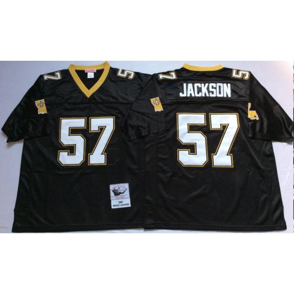Rickey Jackson New Orleans Football Jersey - New Orleans #57 Football Jersey(Black Throwback)