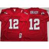 Tom Brady New England Football Jersey - New England #12 Football Jersey(Red Throwback)