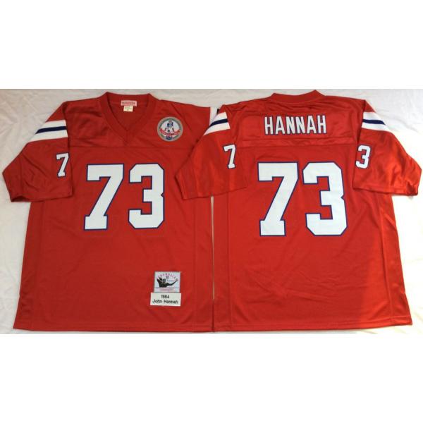 John Hannah New England Football Jersey - New England #73 Football Jersey(Red Throwback)