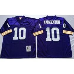 Fran Tarkenton Minnesota Football Jersey - Minnesota #10 Football Jersey(Purple Throwback)