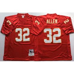 Jared Allen KC Football Jersey - KC #32 Football Jersey(Red Throwback)