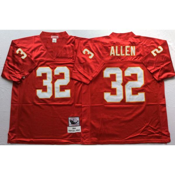 Jared Allen KC Football Jersey - KC #32 Football Jersey(Red Throwback)