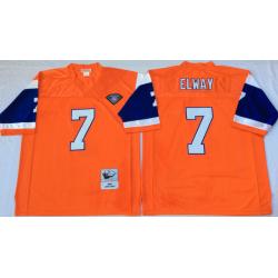 John Elway Denver Football Jersey - Denver #7 Football Jersey(Orange Throwback)