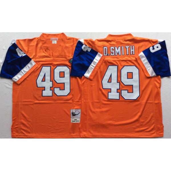 Dennis Smith Denver Football Jersey - Denver #49 Football Jersey(Orange Throwback)