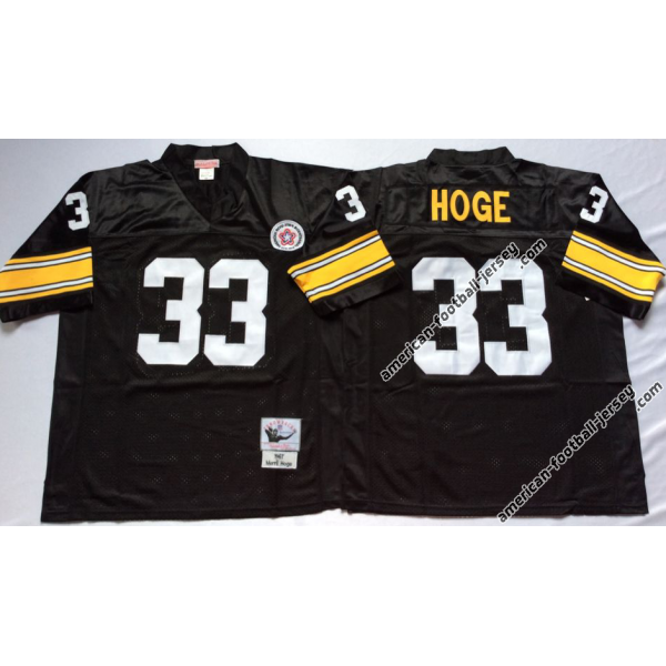 Merril Hoge Pittsburgh Football Jersey - Pittsburgh #33 Football Jersey(Black Throwback)
