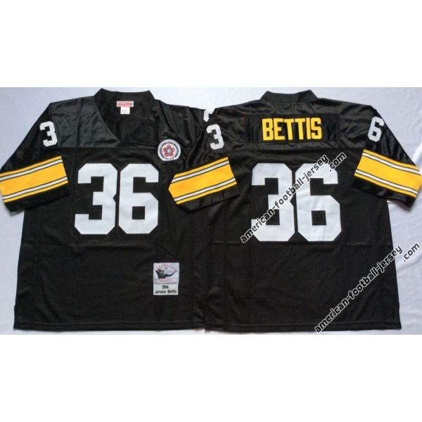 Jerome Bettis Pittsburgh Football Jersey - Pittsburgh #36 Football Jersey(Black Throwback)