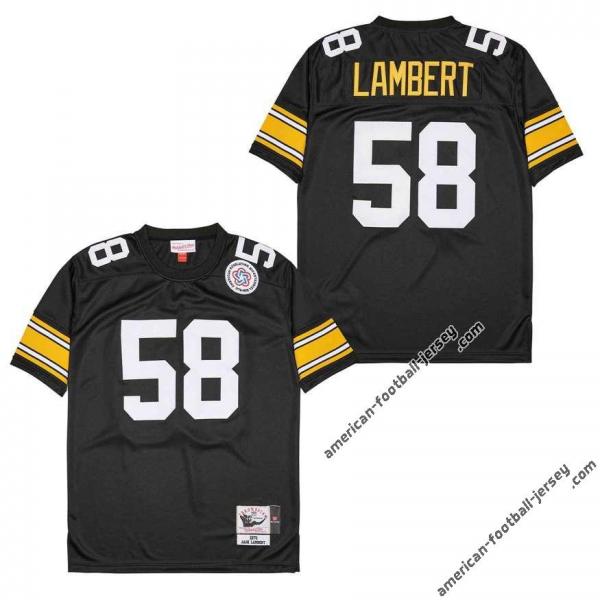 Jack Lambert Pittsburgh Football Jersey - Pittsburgh #58 Football Jersey (Black Throwback)