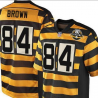 [Bumblebee] BROWN Pittsburgh #84 Womens Football Jersey - Antonio Brown Womens Football Jersey (80th throwback)_Free Shipping
