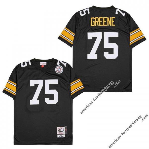 Joe Greene Pittsburgh Football Jersey - Pittsburgh #75 Football Jersey(Black Throwback)