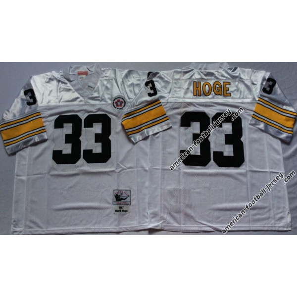 Merril Hoge Football Jersey - Pittsburgh #33 Jersey(White Throwback)