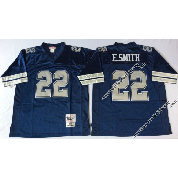 Emmitt Smith Dallas Football Jersey - Dallas #22 Football Jersey(Blue, Throwback)
