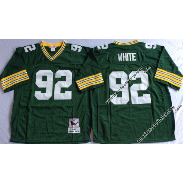 Reggie White Green Bay Football Jersey - Green Bay #92 Football Jersey(Green Throwback 75th)