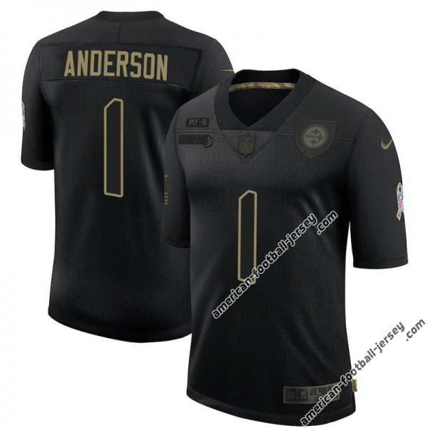 Black Gary Anderson Steelers #1 Stitched Salute to Service Football Jersey Mens Womens Youth