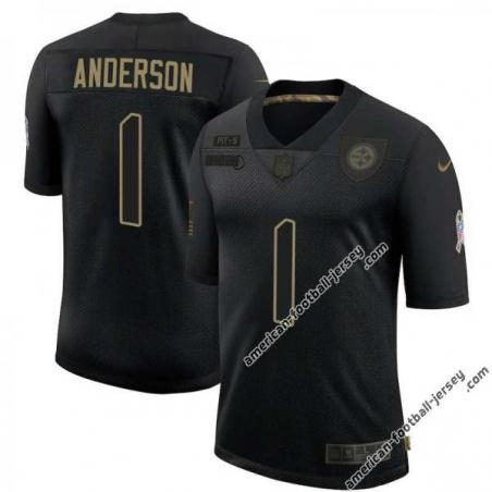 Black Gary Anderson Steelers #1 Stitched Salute to Service Football Jersey Mens Womens Youth