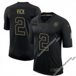 Black Michael Vick Steelers #2 Stitched Salute to Service Football Jersey Mens Womens Youth