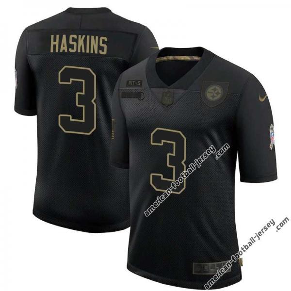Black Dwayne Haskins Steelers #3 Stitched Salute to Service Football Jersey Mens Womens Youth